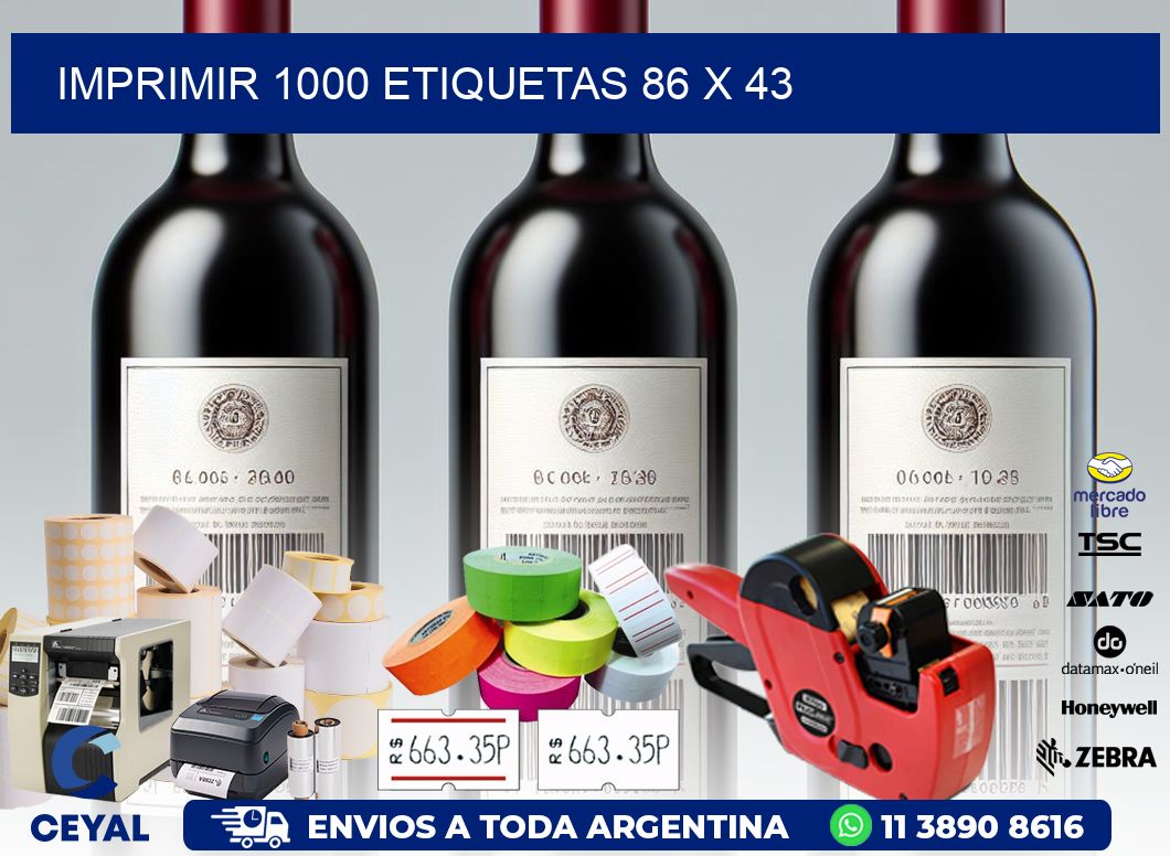 IMPRIMIR 1000 ETIQUETAS 86 x 43