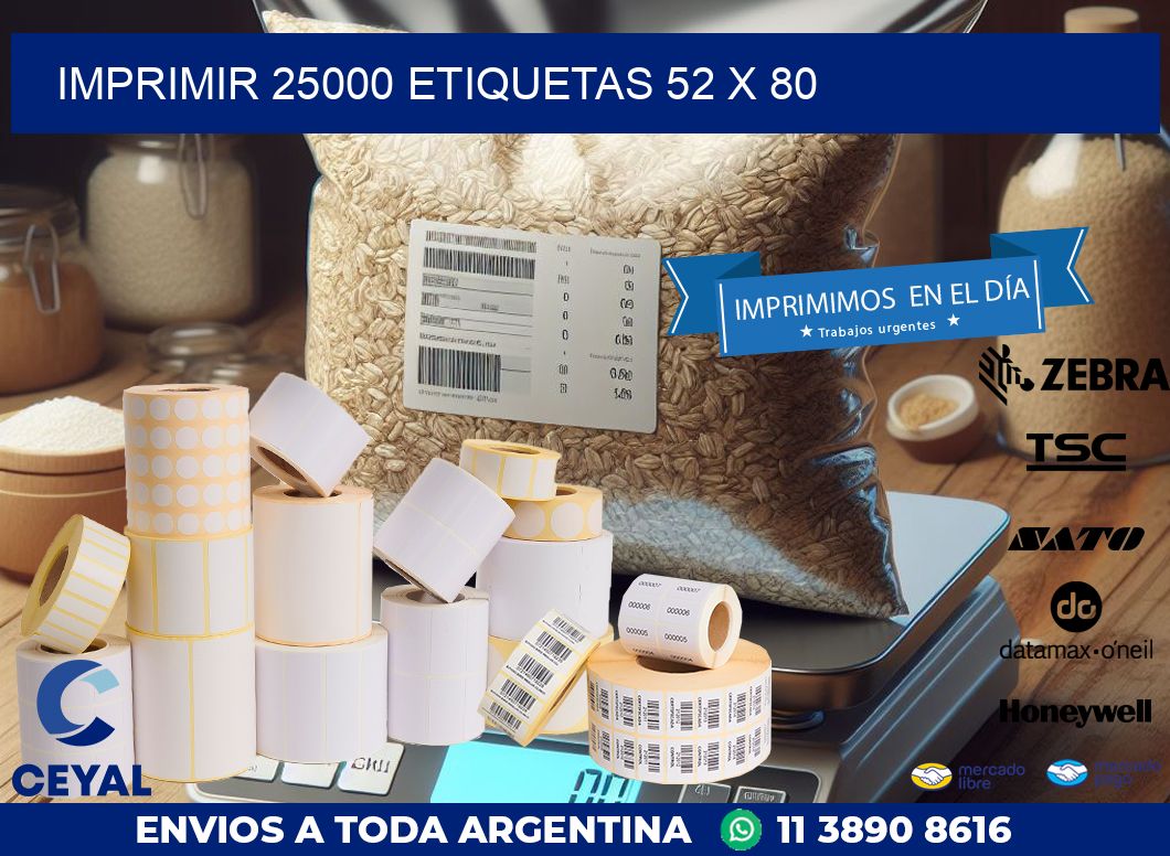 IMPRIMIR 25000 ETIQUETAS 52 x 80