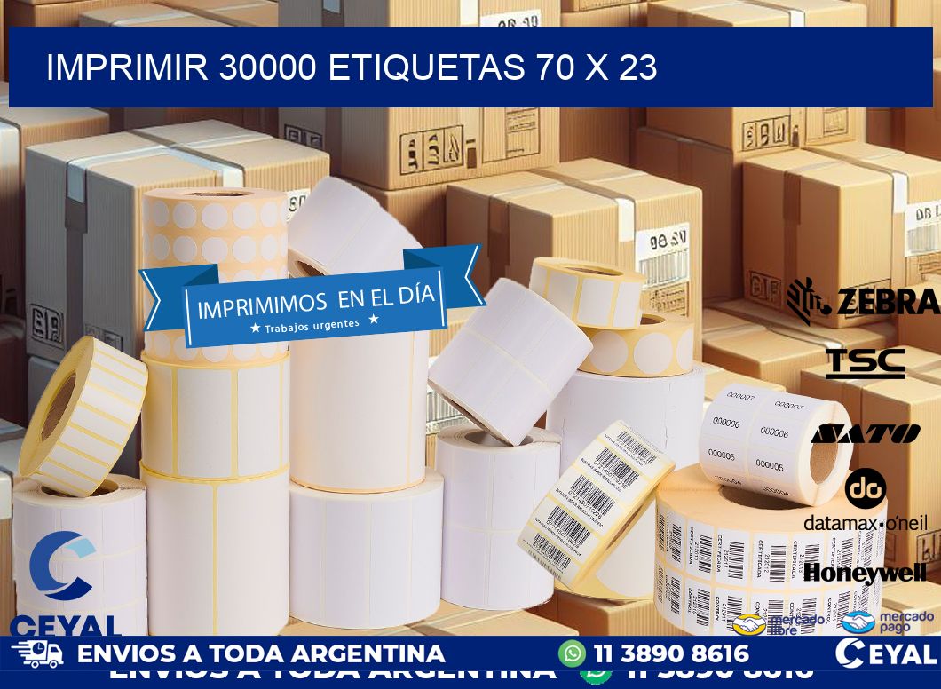 IMPRIMIR 30000 ETIQUETAS 70 x 23