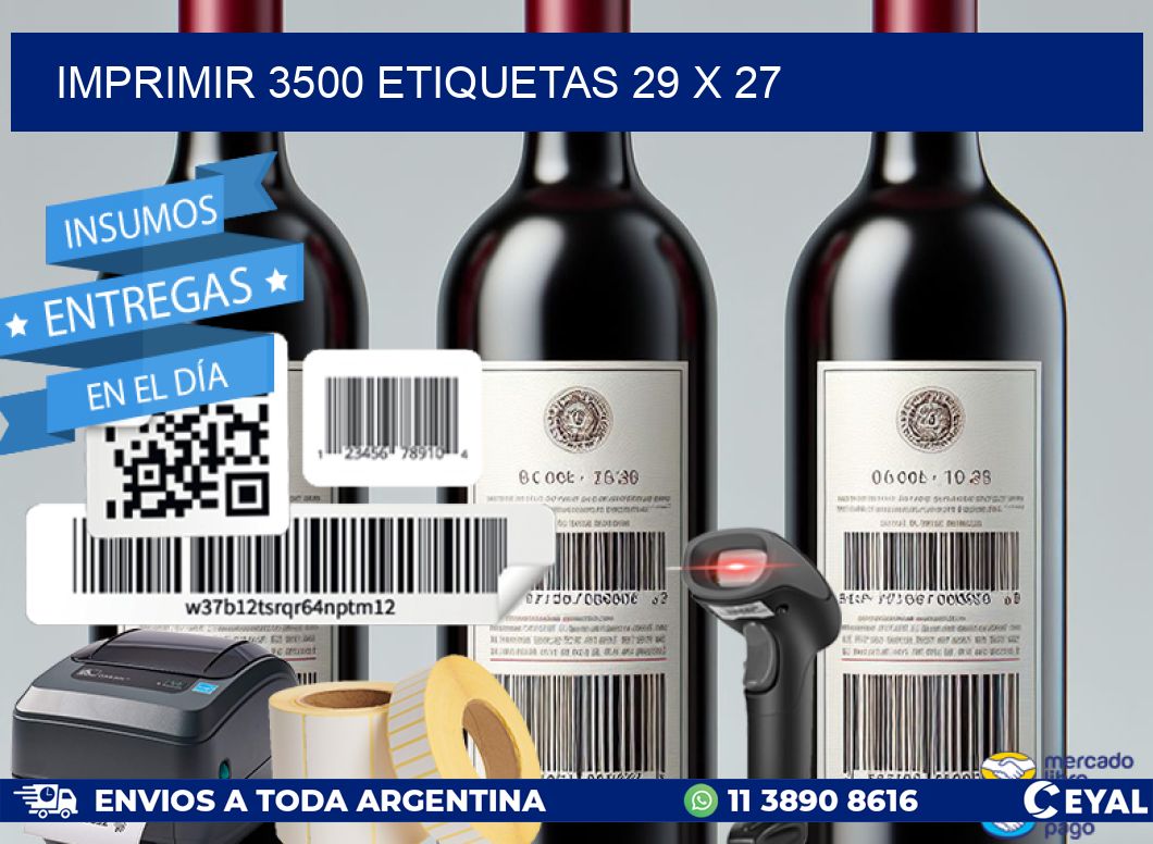 IMPRIMIR 3500 ETIQUETAS 29 x 27