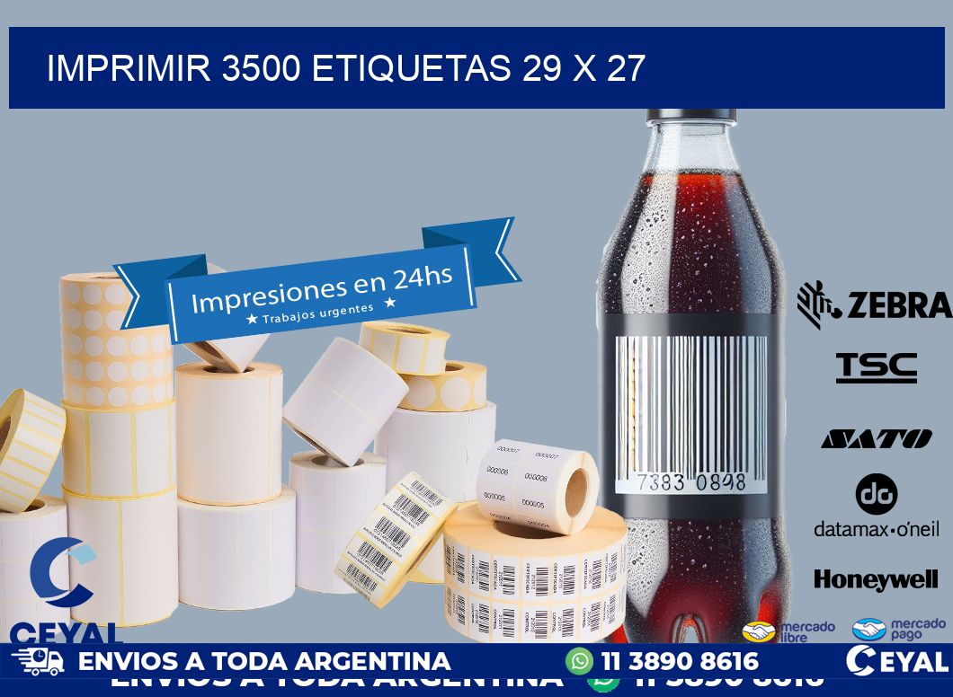 IMPRIMIR 3500 ETIQUETAS 29 x 27
