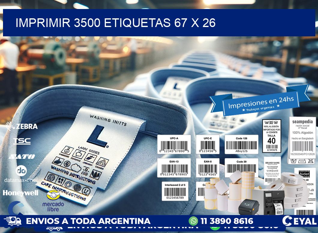 IMPRIMIR 3500 ETIQUETAS 67 x 26