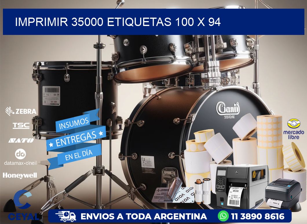 IMPRIMIR 35000 ETIQUETAS 100 x 94