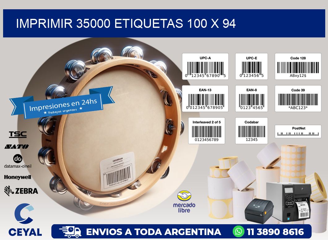 IMPRIMIR 35000 ETIQUETAS 100 x 94