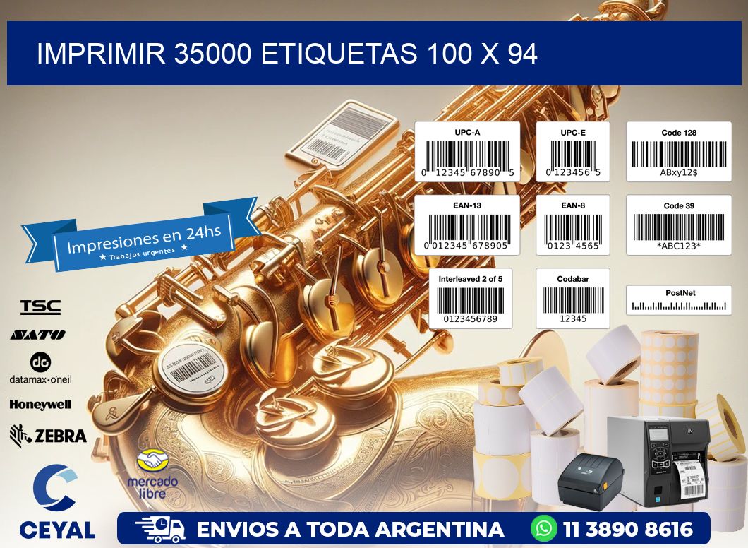 IMPRIMIR 35000 ETIQUETAS 100 x 94