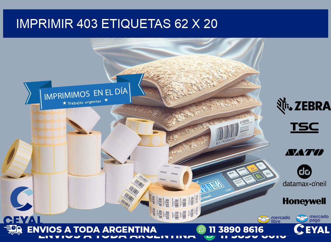 IMPRIMIR 403 ETIQUETAS 62 x 20