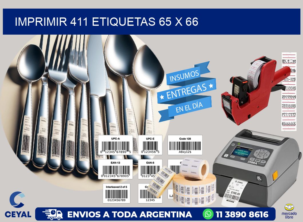 IMPRIMIR 411 ETIQUETAS 65 x 66