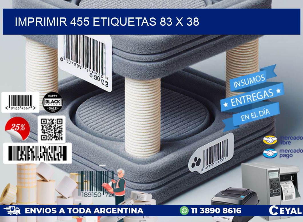 IMPRIMIR 455 ETIQUETAS 83 x 38