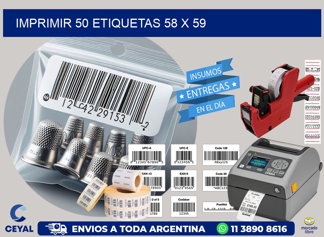 IMPRIMIR 50 ETIQUETAS 58 x 59