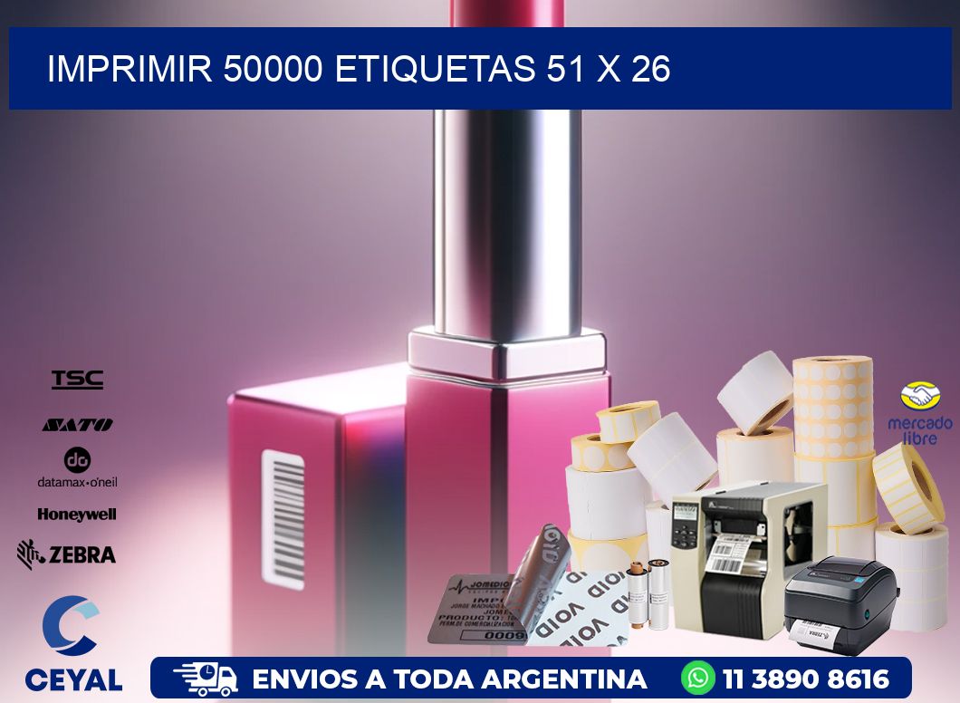 IMPRIMIR 50000 ETIQUETAS 51 x 26