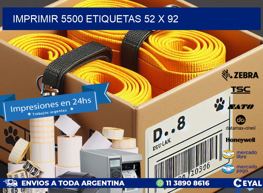 IMPRIMIR 5500 ETIQUETAS 52 x 92