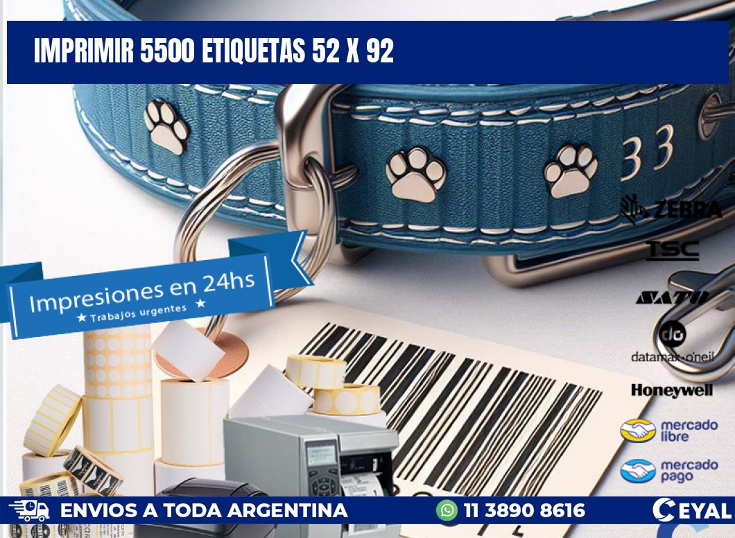IMPRIMIR 5500 ETIQUETAS 52 x 92