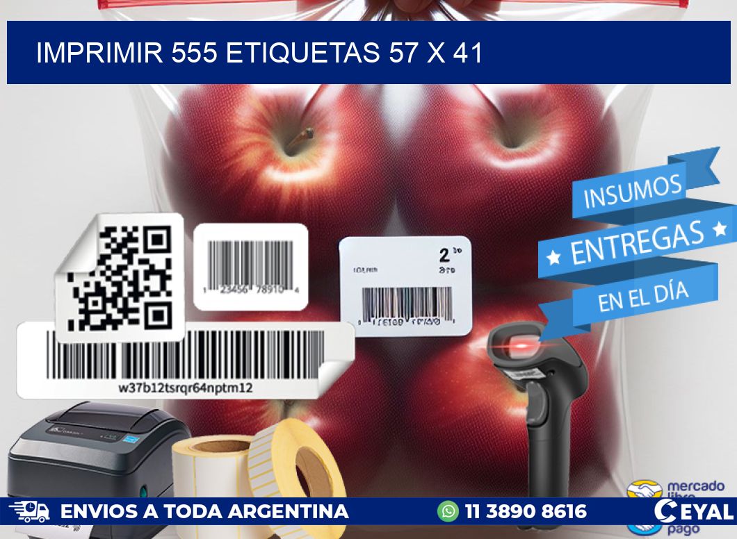 IMPRIMIR 555 ETIQUETAS 57 x 41