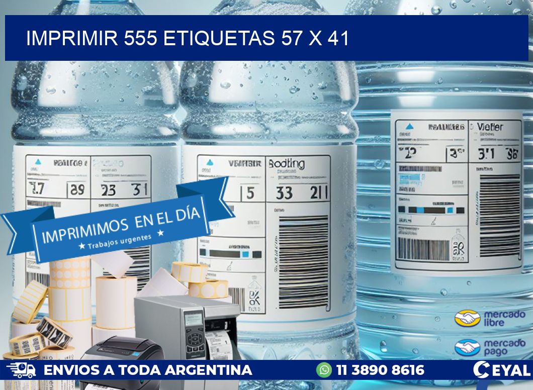 IMPRIMIR 555 ETIQUETAS 57 x 41
