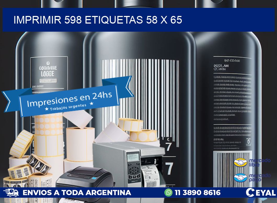IMPRIMIR 598 ETIQUETAS 58 x 65