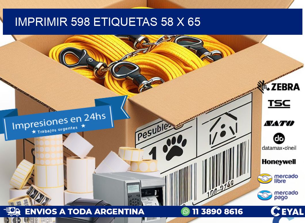 IMPRIMIR 598 ETIQUETAS 58 x 65