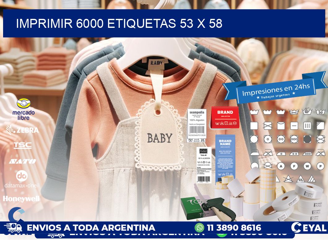 IMPRIMIR 6000 ETIQUETAS 53 x 58