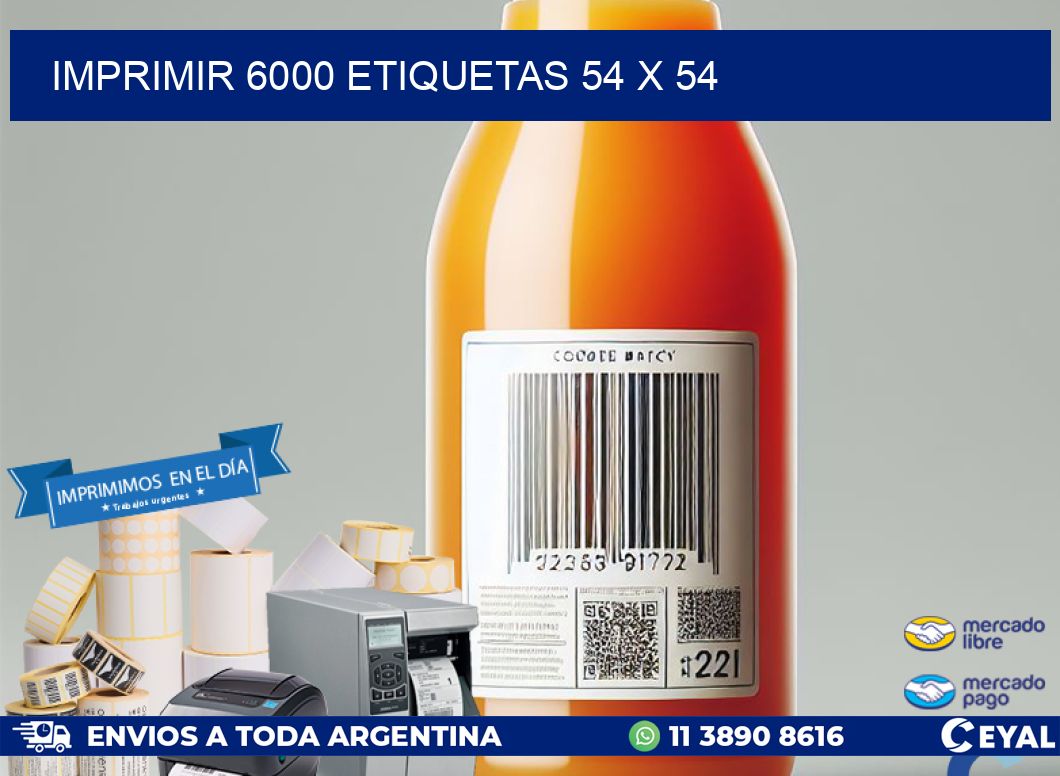IMPRIMIR 6000 ETIQUETAS 54 x 54