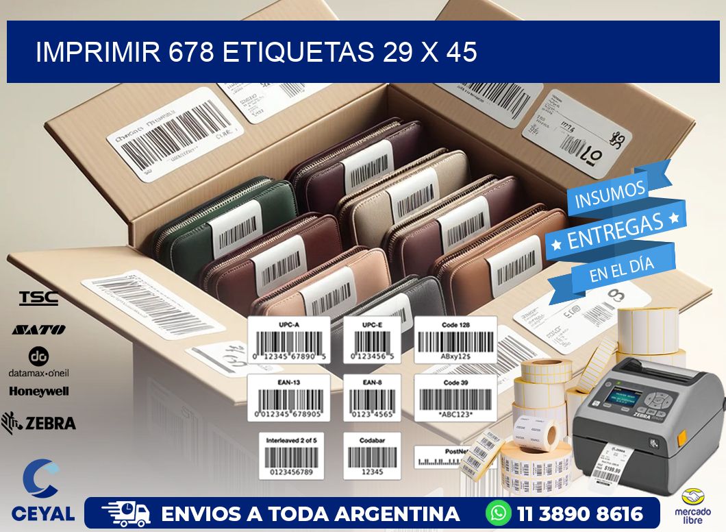 IMPRIMIR 678 ETIQUETAS 29 x 45