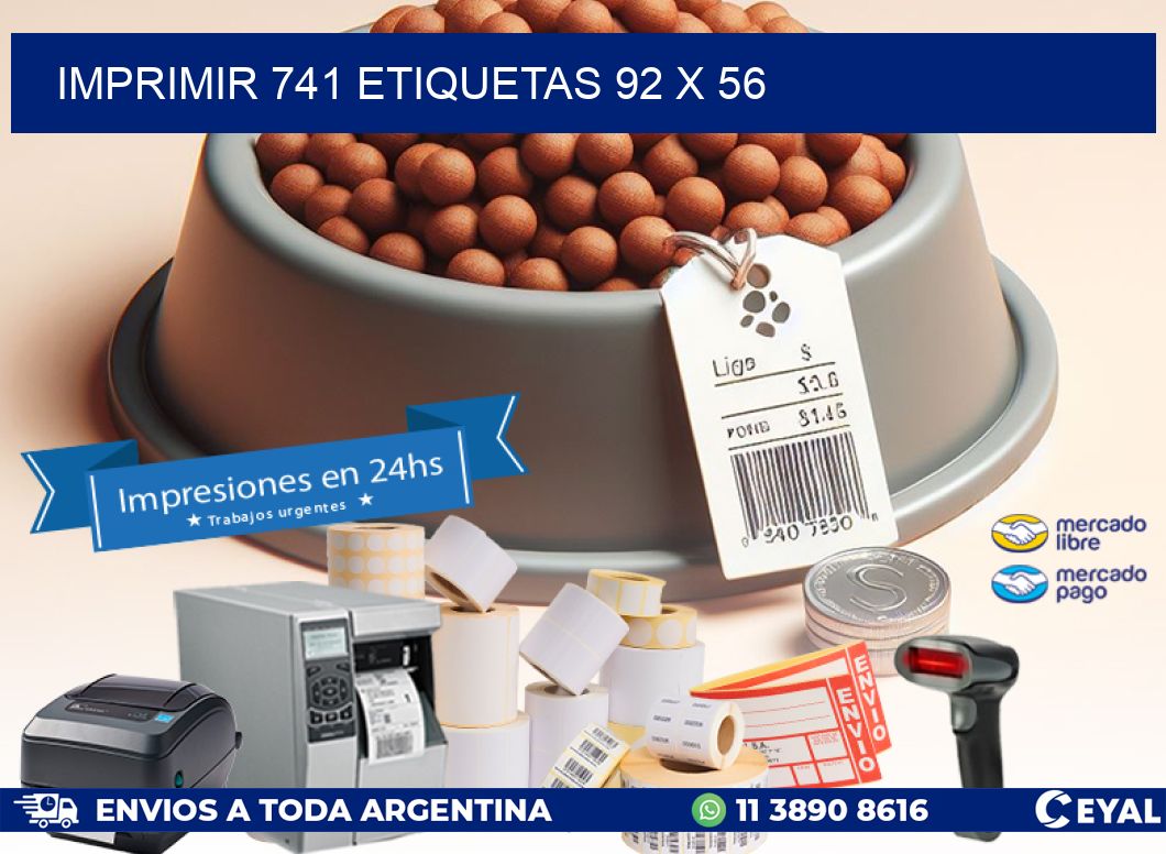 IMPRIMIR 741 ETIQUETAS 92 x 56