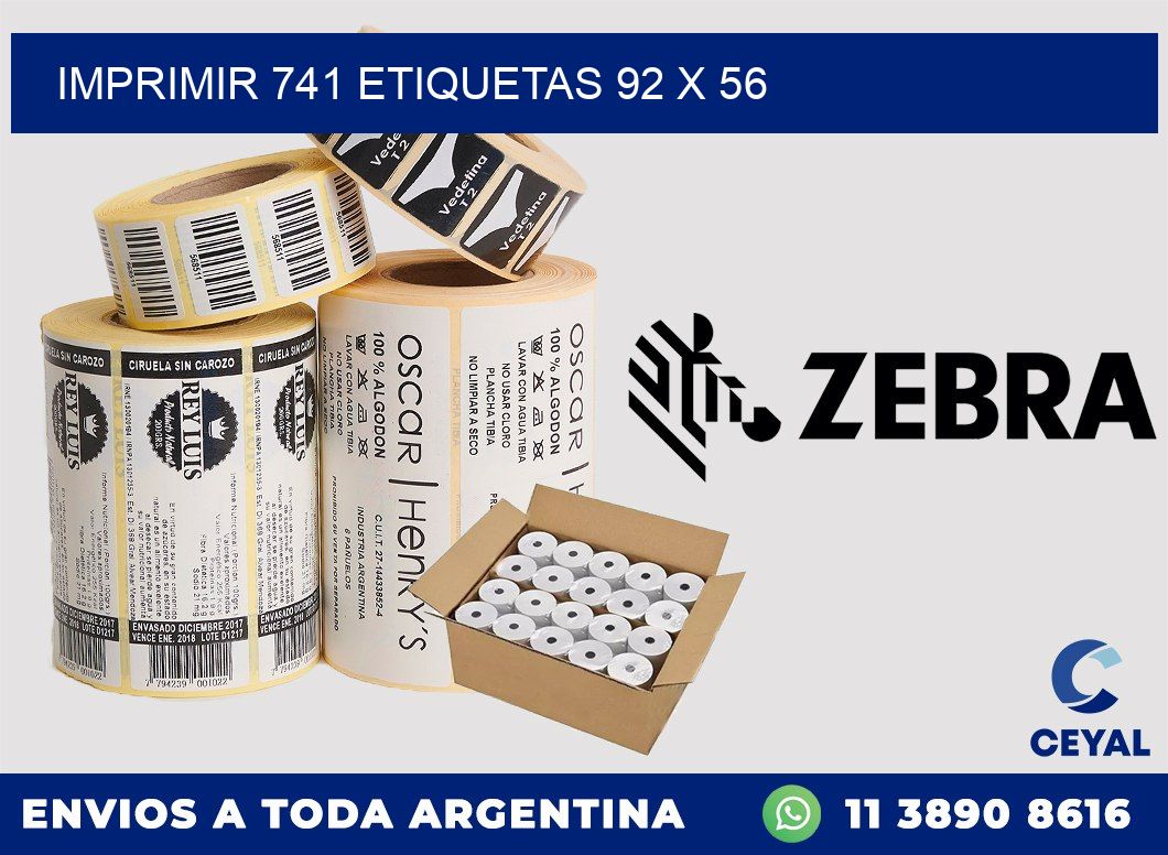 IMPRIMIR 741 ETIQUETAS 92 x 56