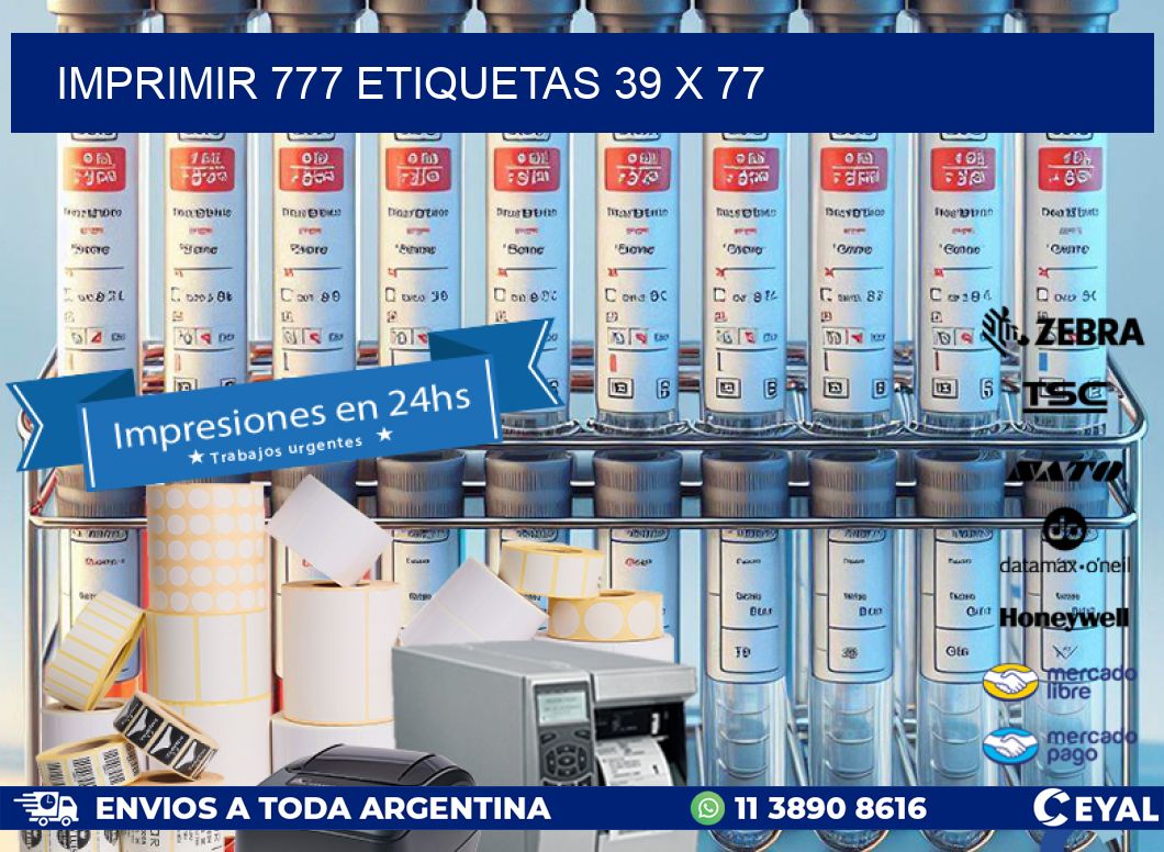IMPRIMIR 777 ETIQUETAS 39 x 77