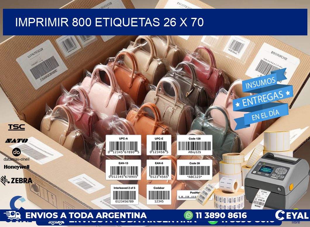 IMPRIMIR 800 ETIQUETAS 26 x 70