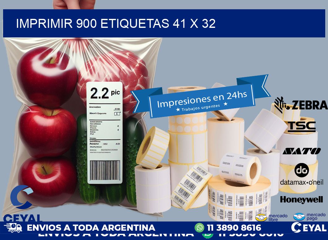 IMPRIMIR 900 ETIQUETAS 41 x 32