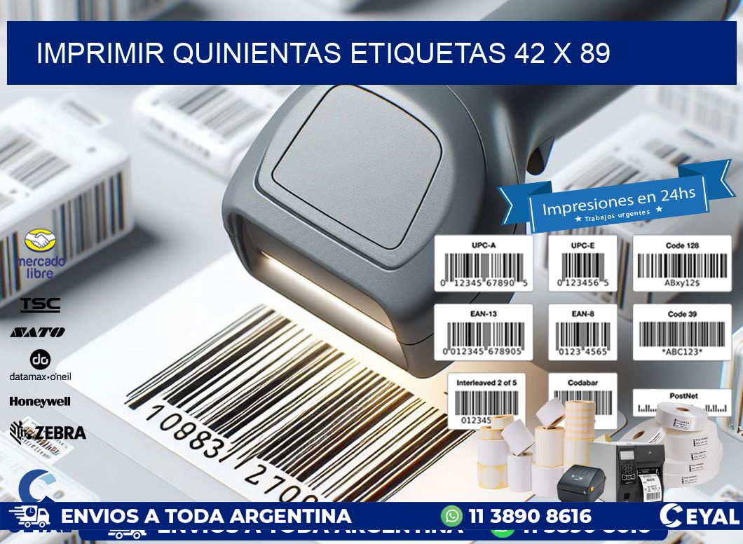 IMPRIMIR QUINIENTAS ETIQUETAS 42 x 89