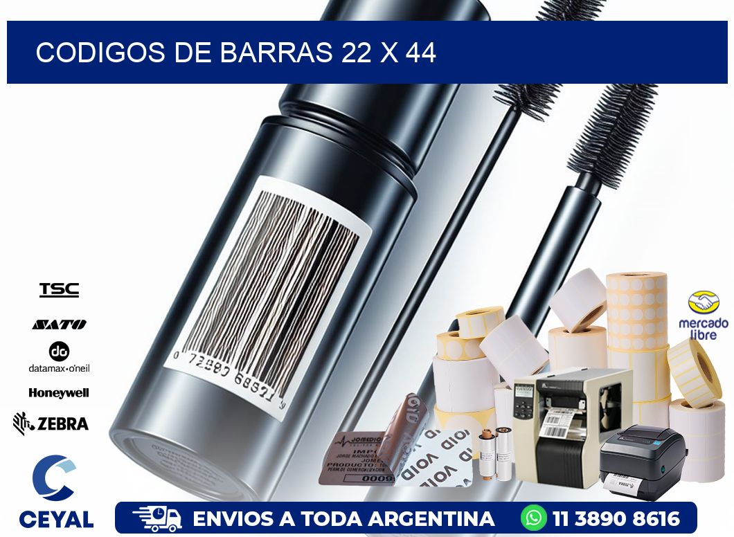 codigos de barras 22 x 44