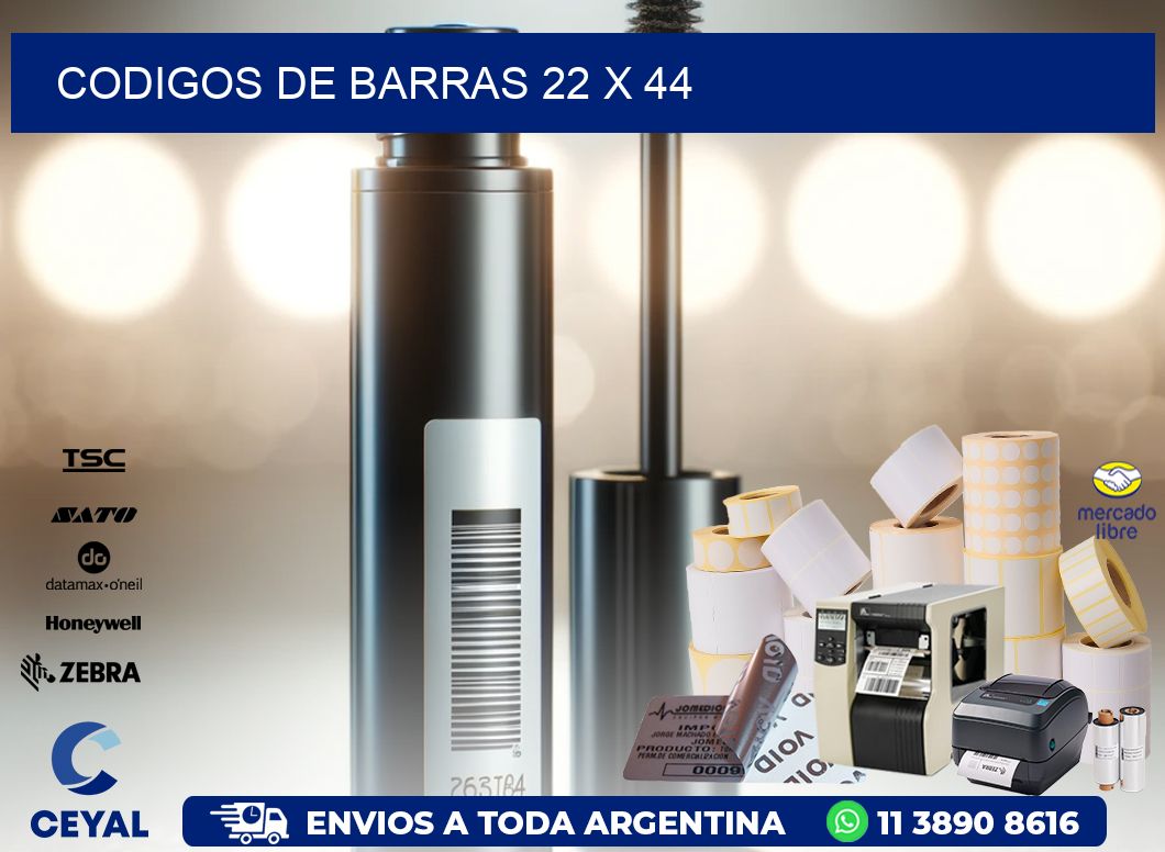 codigos de barras 22 x 44