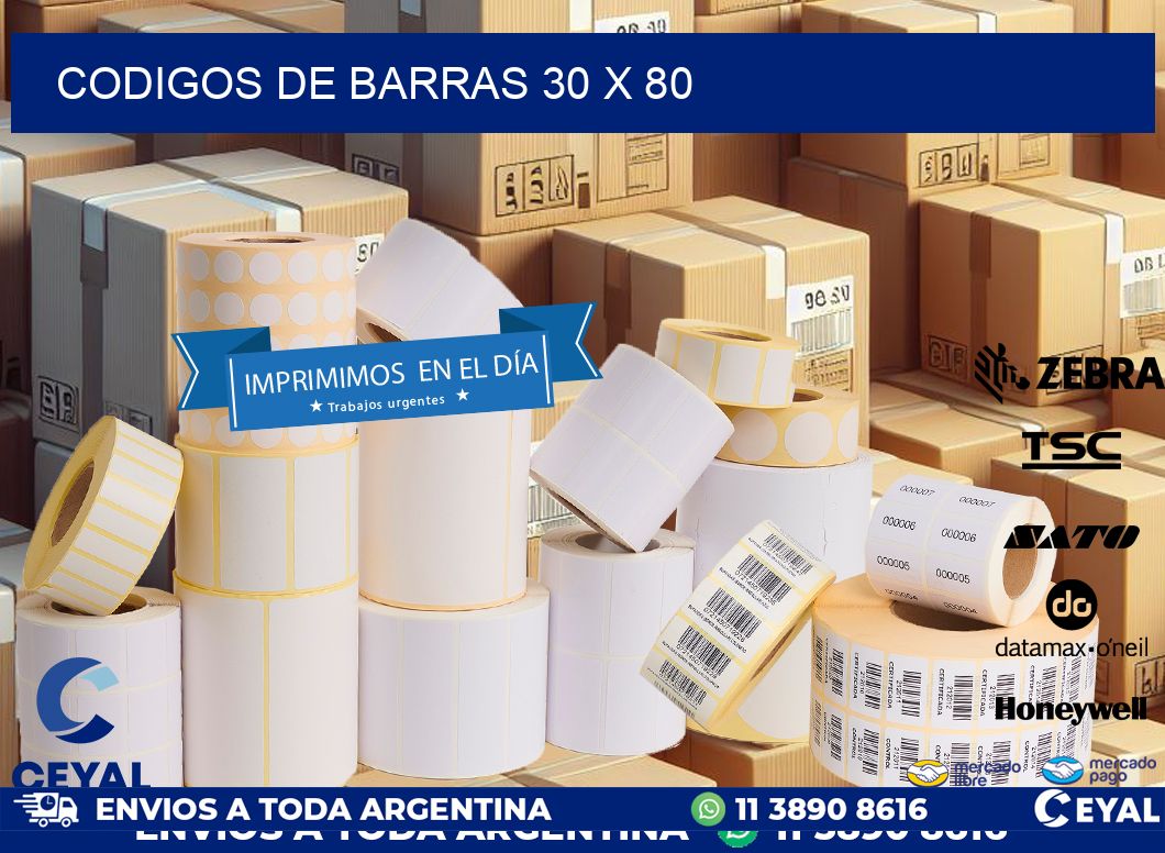 codigos de barras 30 x 80