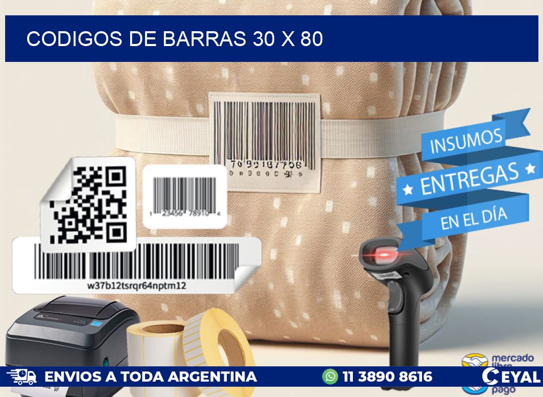 codigos de barras 30 x 80
