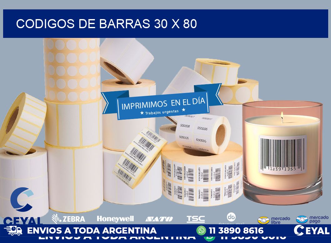 codigos de barras 30 x 80
