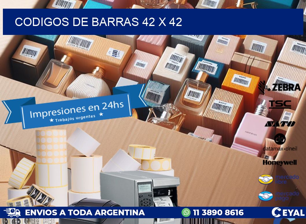 codigos de barras 42 x 42