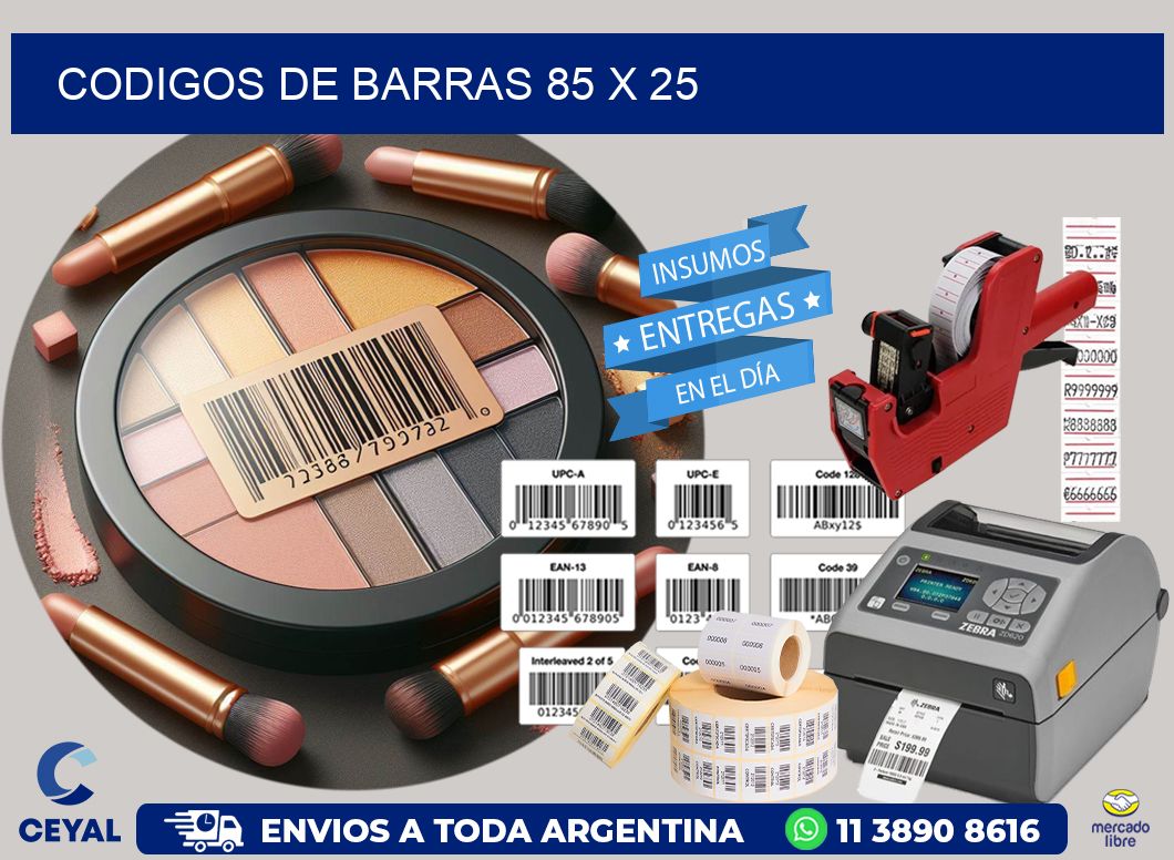 codigos de barras 85 x 25