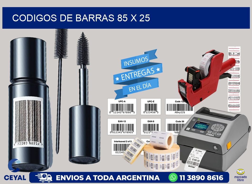 codigos de barras 85 x 25