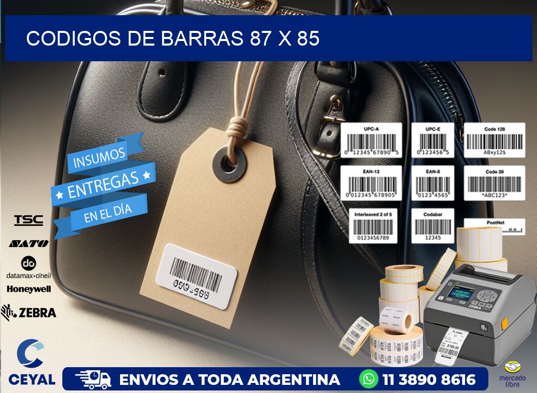 codigos de barras 87 x 85