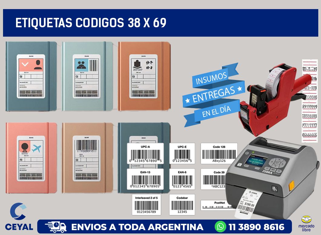 etiquetas codigos 38 x 69