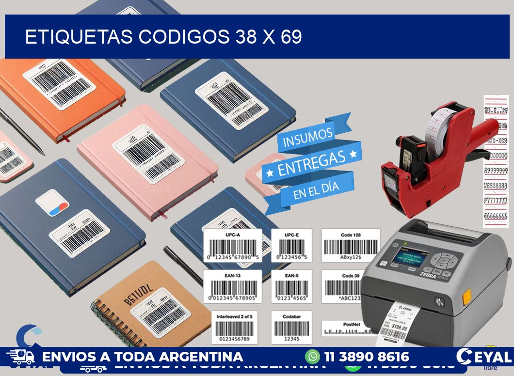 etiquetas codigos 38 x 69