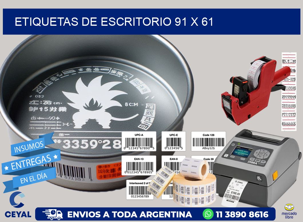 etiquetas de escritorio 91 x 61