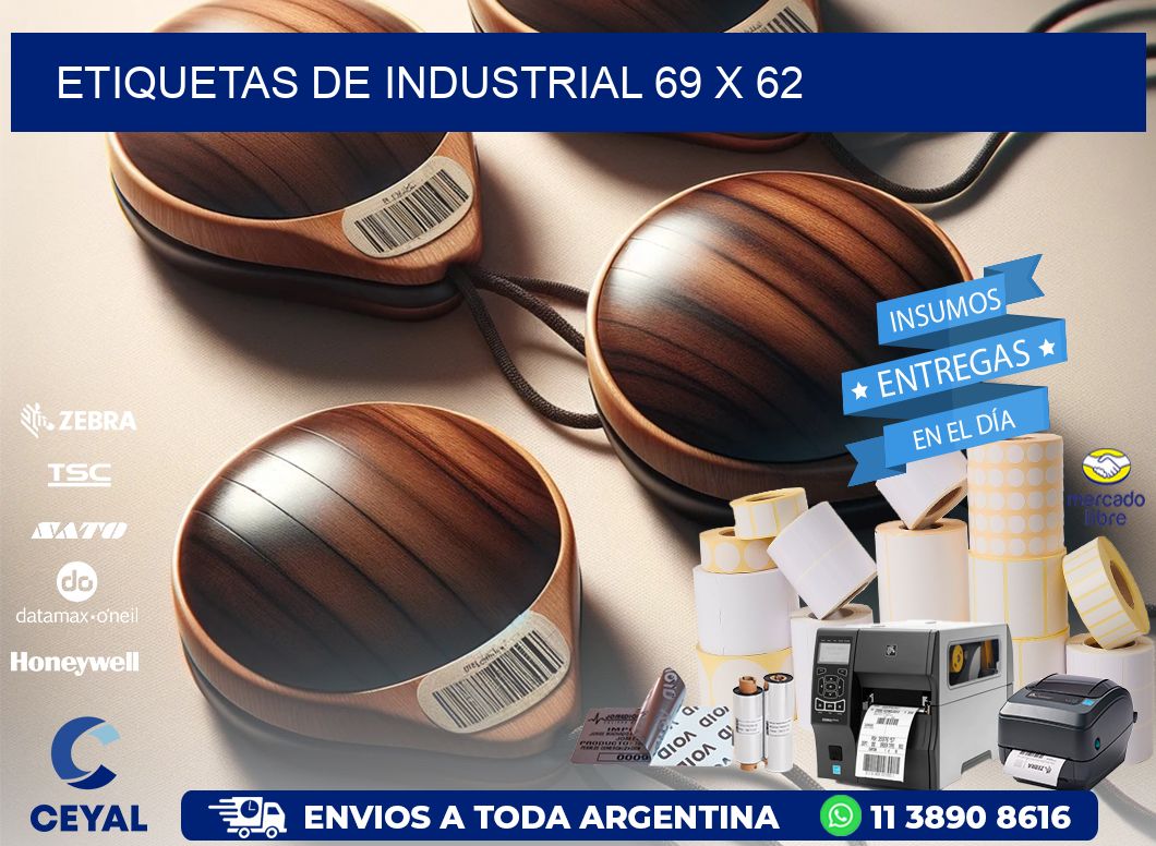 etiquetas de industrial 69 x 62