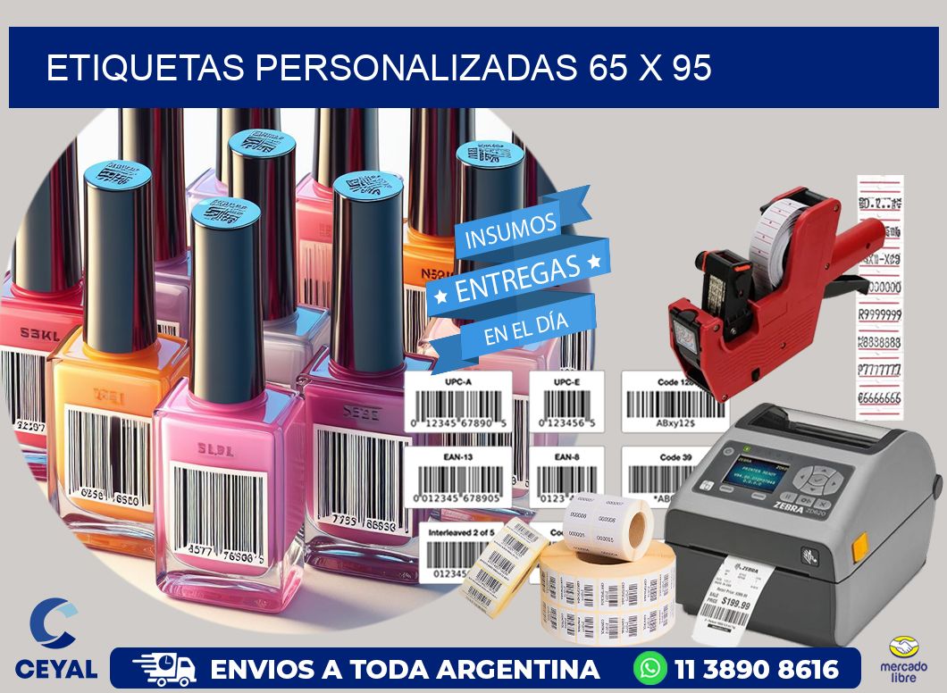 etiquetas personalizadas 65 x 95