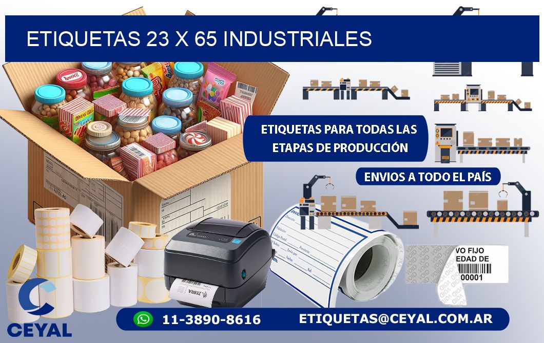 ETIQUETAS 23 x 65 INDUSTRIALES