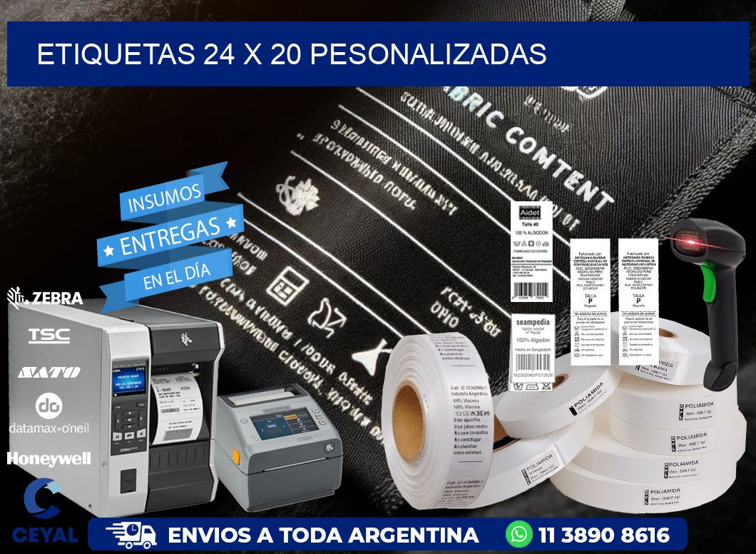 ETIQUETAS 24 x 20 PESONALIZADAS