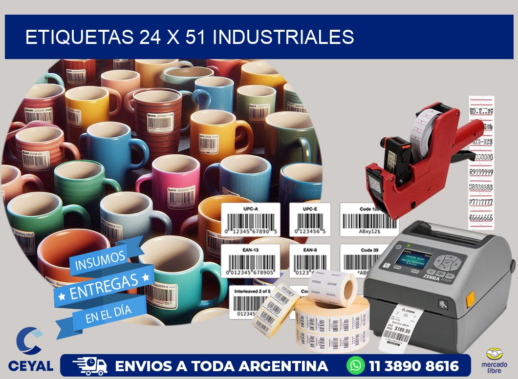 ETIQUETAS 24 x 51 INDUSTRIALES
