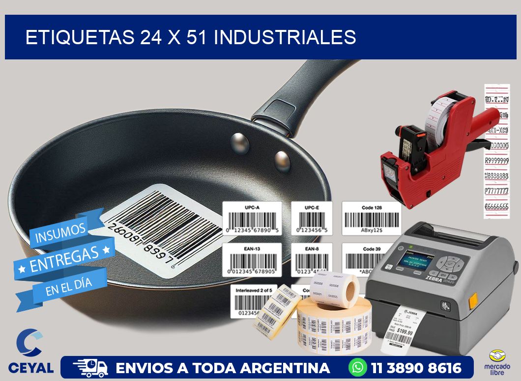 ETIQUETAS 24 x 51 INDUSTRIALES
