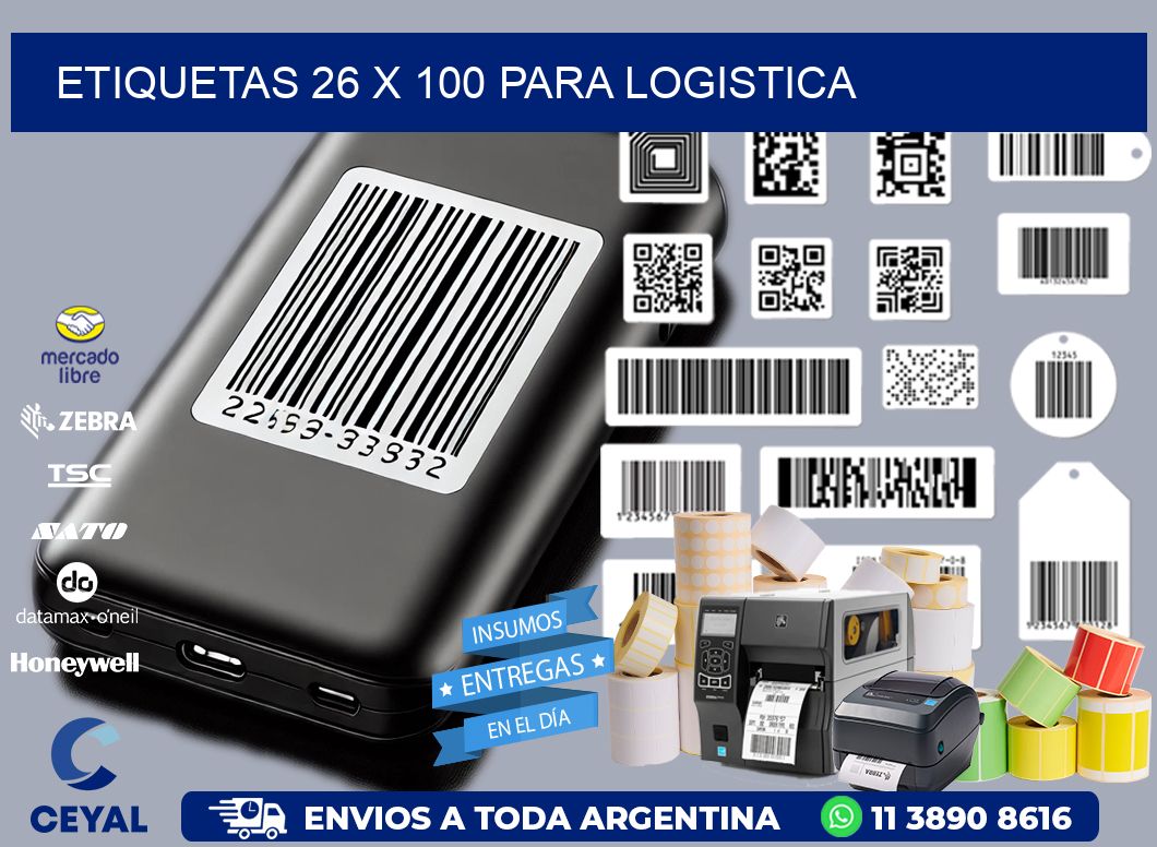 ETIQUETAS 26 x 100 PARA LOGISTICA
