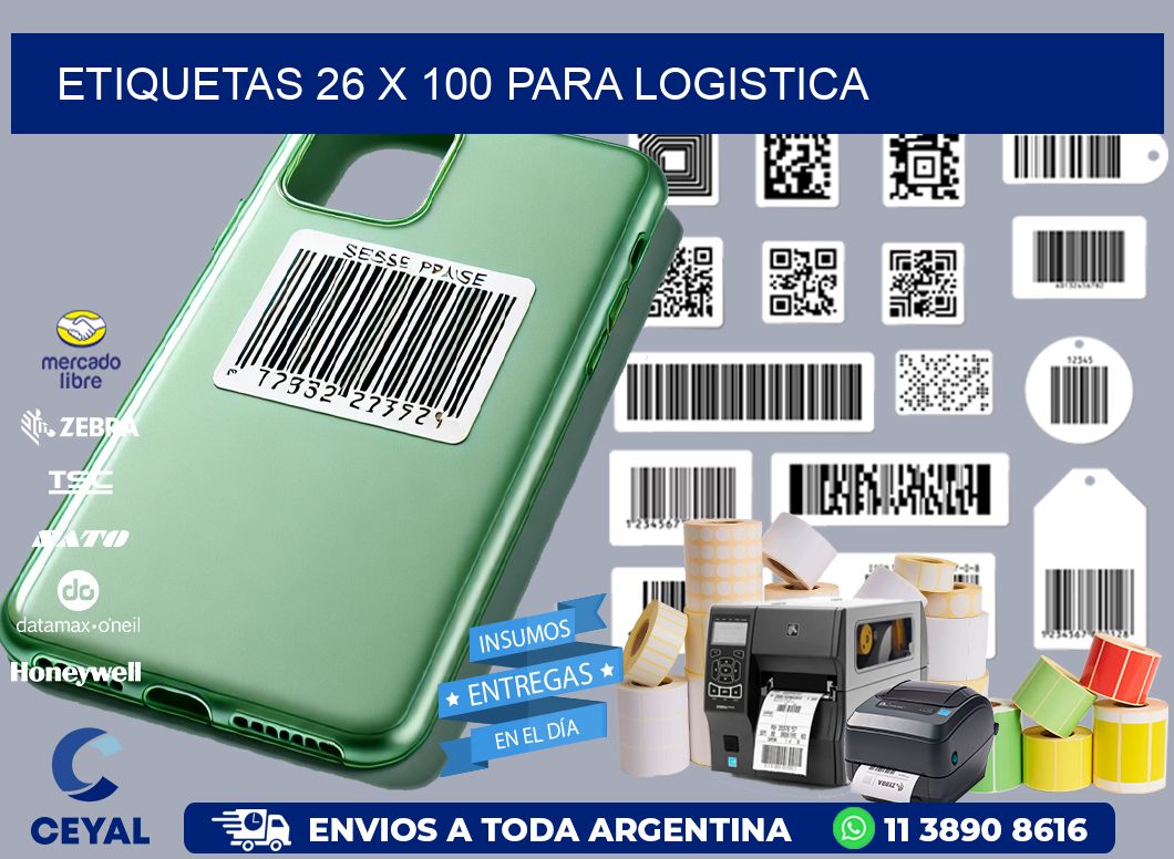 ETIQUETAS 26 x 100 PARA LOGISTICA