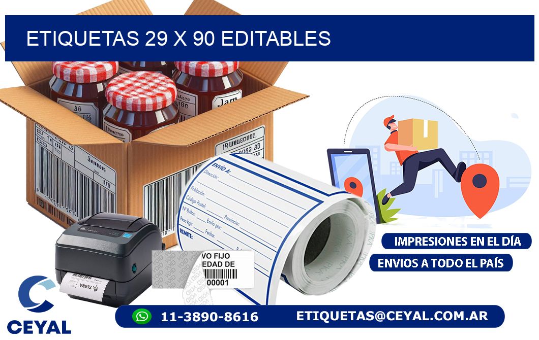 ETIQUETAS 29 x 90 EDITABLES